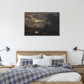 Moonlit Landschaft mit Brücke Leinwanddruck (Insitu (Schlafzimmer))