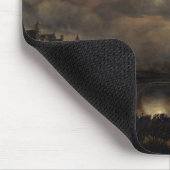 Moonlit Landschaft mit Brücke Mousepad (Ecke)