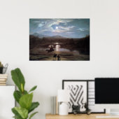 Moonlit Landschaft Poster (Heimbüro)