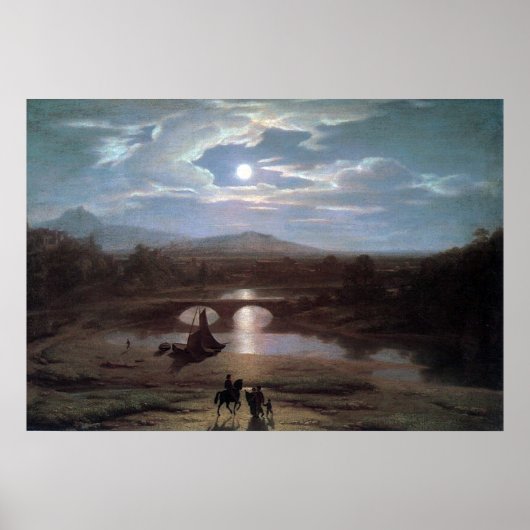 Moonlit Landschaft Poster (Vorne)