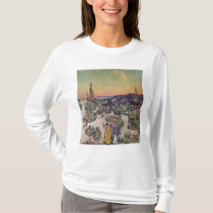 Moonlit Landschaft Vincent van Goghs  , 1889 T-Shirt