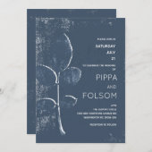 Moonlit-Leinwand-Hochzeit Einladung (Vorne/Hinten)