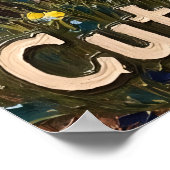 Moonlit Lookout: Raccoon auf dem Dach der Kabine Poster (Ecke)