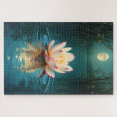 Moonlit Lotus Blume Puzzle (Horizontal)