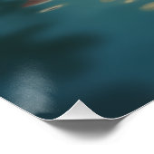 Moonlit Lotus Blume über Wasser - ruhige Nacht Poster (Ecke)