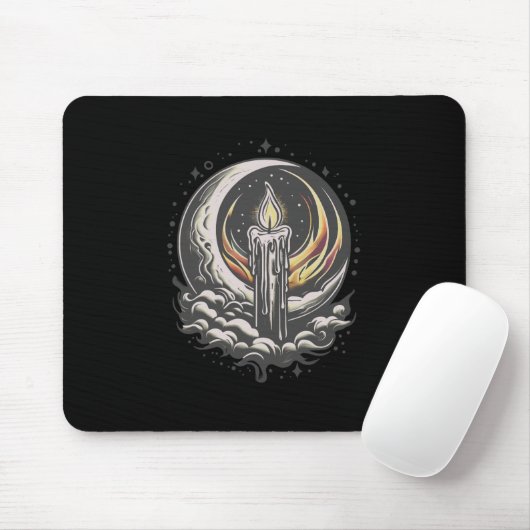 Moonlit Magic-Black BG Mousepad (Mit Mouse)