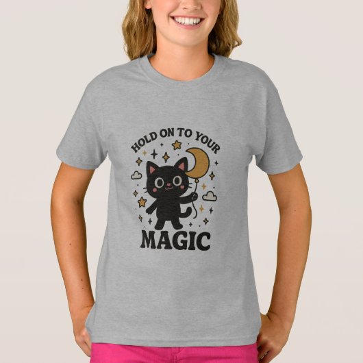 Moonlit Magic Cat T-Shirt (Vorderseite)