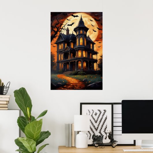Moonlit Manor, Spooky Vibes Poster (Heimbüro)