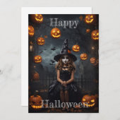 Moonlit Masquerade: Eine verzauberte Halloween-Aff Einladung (Vorne/Hinten)