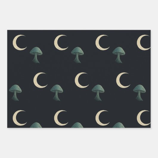 Moonlit Masquerade Elegant Halloween Geschenkpapier Set (Vorderseite)