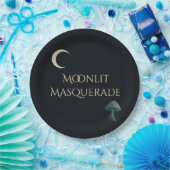 Moonlit Masquerade Elegant Halloween Pappteller (Party)