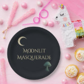 Moonlit Masquerade Elegant Halloween Pappteller (Party)