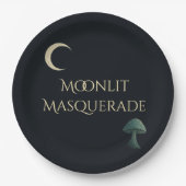 Moonlit Masquerade Elegant Halloween Pappteller (Vorderseite)