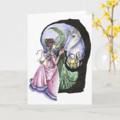 Moonlit Meeting Greeting Card Karte (Gelbe Blume)