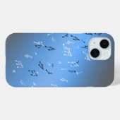 Moonlit Melody: Eleganter Fall von Musical Notes i Case-Mate iPhone Hülle (Rückseite (Horizontal))