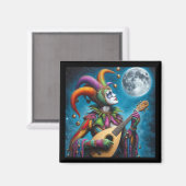 🎭 "Moonlit Melody: The Enchanted Jester Magnet" Magnet (Vorderseite/Rückseite)