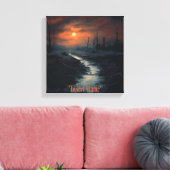 Moonlit Menace: Der Spuk Schwarzwald bei Dämmerung Leinwanddruck (Insitu (Wohnzimmer))