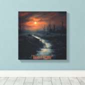 Moonlit Menace: Der Spuk Schwarzwald bei Dämmerung Leinwanddruck (Insitu (Holzboden))