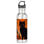Moonlit Meow Edelstahlflasche (Vorderseite)