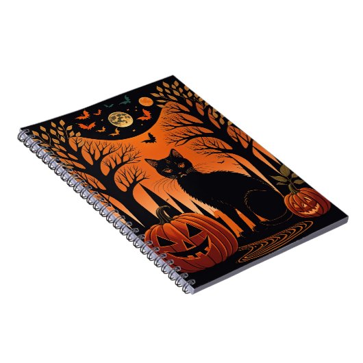 Moonlit Meow Notizblock (Rechte Seite)