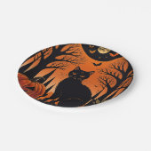 Moonlit Meow Pappteller (Schrägansicht)