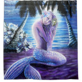 Moonlit Mermaid Duschvorhang (Vorderseite)