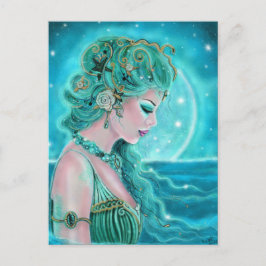 Moonlit Mermaid von Renee Lavoie Postkarte