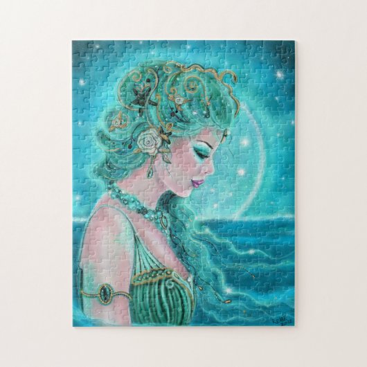 Moonlit Mermaid von Renee Lavoie Puzzle (Vertikal)