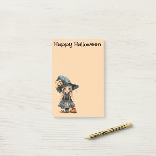 Moonlit Mischief — A Rustic Halloween Charm Post-it Klebezettel (Auf Schreibtisch)