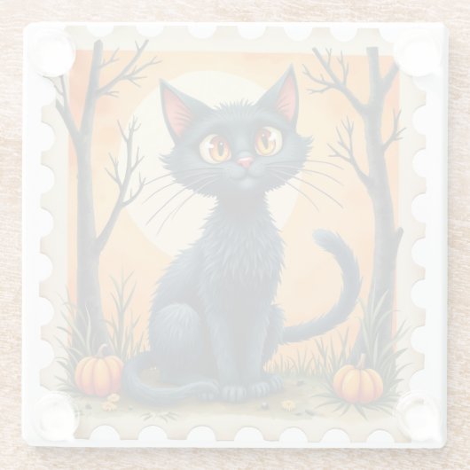 Moonlit Mischief: Der seltsame Untersetzer der Kat (Rückseite)