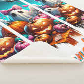 Moonlit Mischief - Geister in rosa Bögen Sherpadecke (3/4)