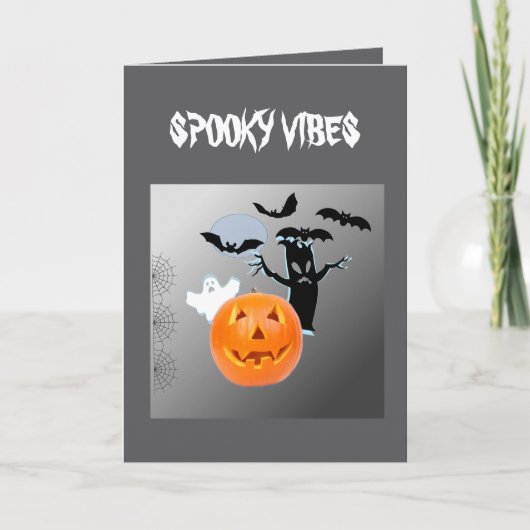 Moonlit Mischief mit Ghost & Pumpkin Einladung (Vorderseite)