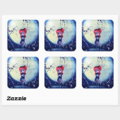 Moonlit Misfit Quadratischer Aufkleber (Blatt)