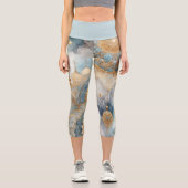 Moonlit Moschee Ruhe für Ramadan Capri Leggings (Vorderseite)