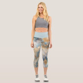 Moonlit Moschee Ruhe für Ramadan Capri Leggings (Vorderseite)