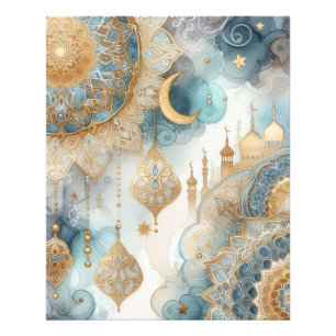 Moonlit Moschee Ruhe für Ramadan Fotodruck