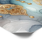 Moonlit Moschee Ruhe für Ramadan Poster (Ecke)