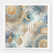 Moonlit Moschee Ruhe für Ramadan Serviette (Vorderseite)