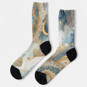 Moonlit Moschee Ruhe für Ramadan Socken (Linkes Detail)