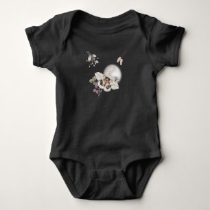 Moonlit Moth Graphic Baby Strampler