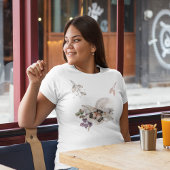 Moonlit Moth Graphic Große Größe T-Shirt