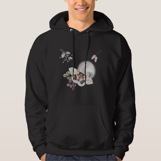 Moonlit Moth Graphic Hoodie (Vorderseite)