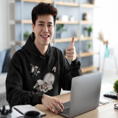 Moonlit Moth Graphic Hoodie