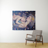 Moonlit Mother’s Embrace Tapestry Wandteppich (Beispiel (Horizontal))