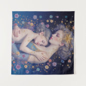 Moonlit Mother’s Embrace Tapestry Wandteppich (Vorderseite (Horizontal))