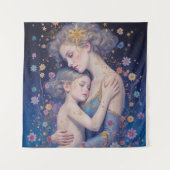 Moonlit Mother’s Embrace Tapestry Wandteppich (Vorderseite)