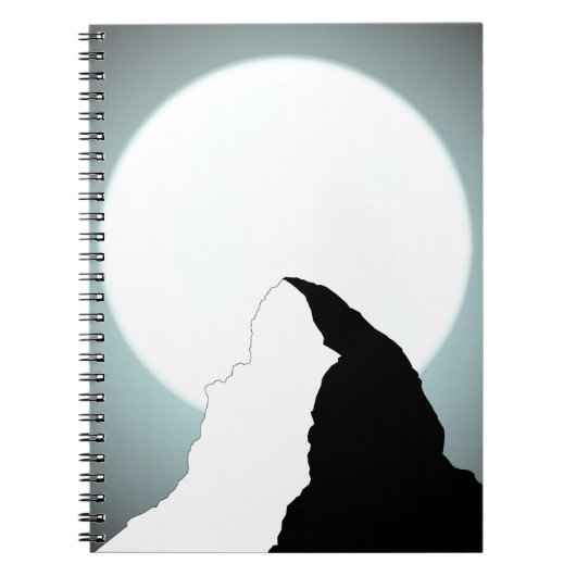 Moonlit Mountain Notizblock (Vorderseite)