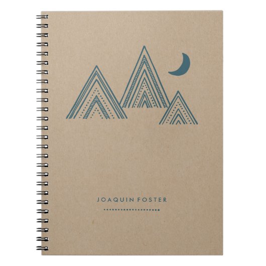Moonlit Mountains Journal Notizblock (Vorderseite)