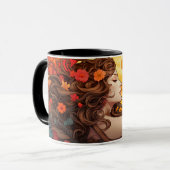 Moonlit Muse Art Nouveau Tasse (Vorderseite Links)