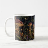 Moonlit Mushroom Library Fantasy Art Kaffeetasse (Links)